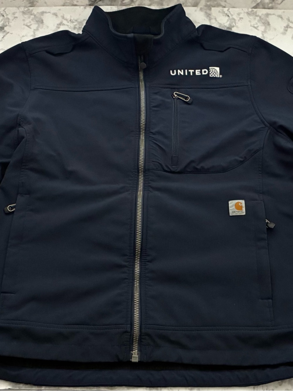 Carhartt Navy Blue United Airlines Branded Softshell Jacket